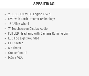 Spek 2.0 CVT